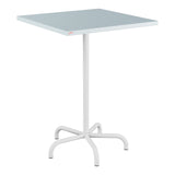 Schaffner Säntis Table haute rabattable 80x80cm h:110cm – Bleu Pastel 51 / Blanc 90
