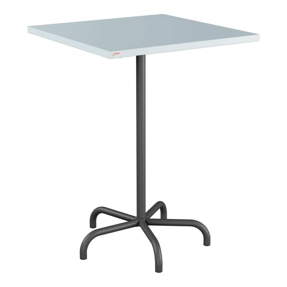 Schaffner Säntis Table haute rabattable 80x80cm h:110cm – Bleu Pastel 51 / Noir 91
