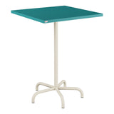 Schaffner Säntis Table haute rabattable 80x80cm h:110cm – Bleu Kali 56 / Sable Pastel 15