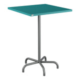 Schaffner Säntis Table haute rabattable 80x80cm h:110cm – Bleu Kali 56 / Graphite 73