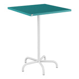 Schaffner Säntis Table haute rabattable 80x80cm h:110cm – Bleu Kali 56 / Blanc 90