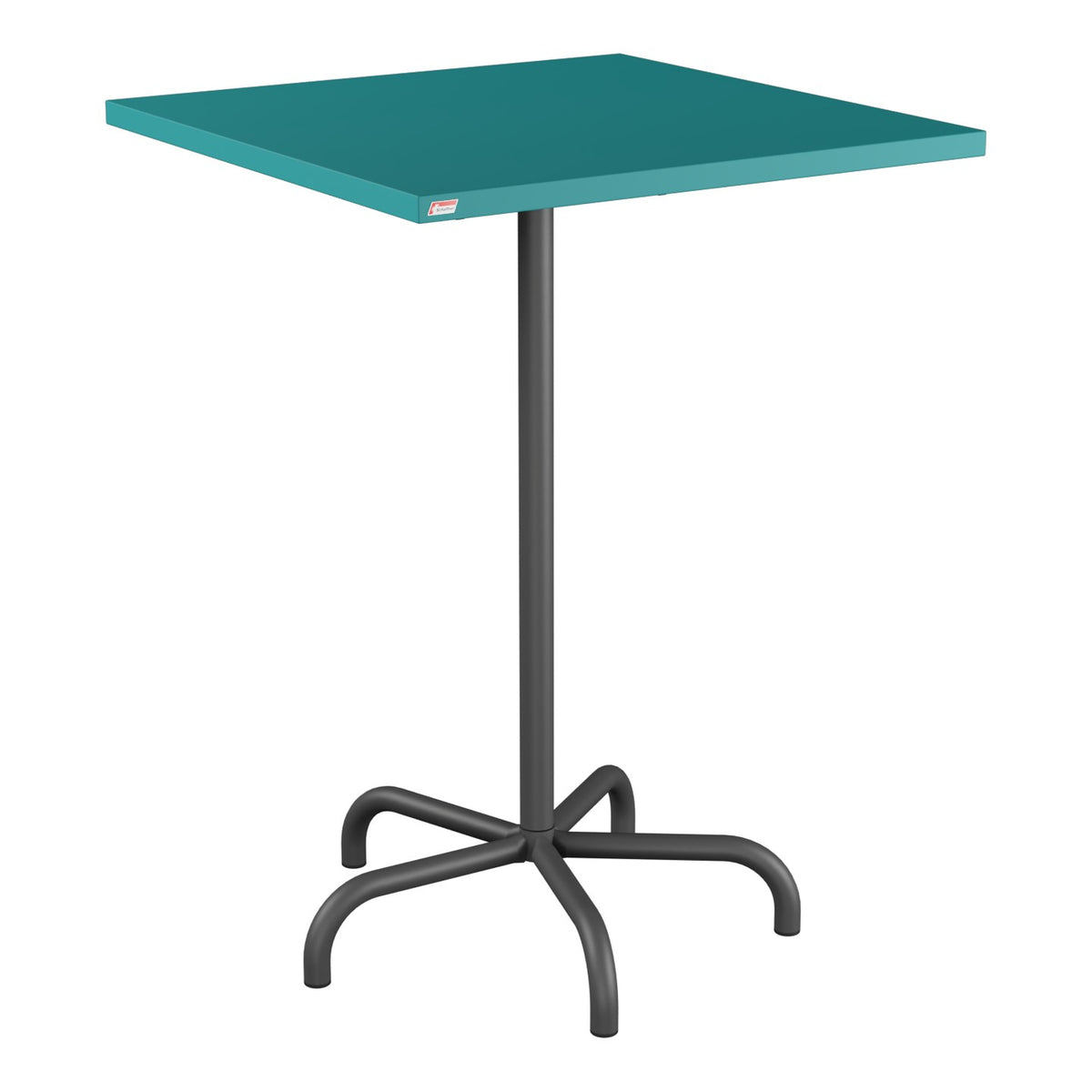 Schaffner Säntis Table haute rabattable 80x80cm h:110cm – Bleu Kali 56 / Noir 91