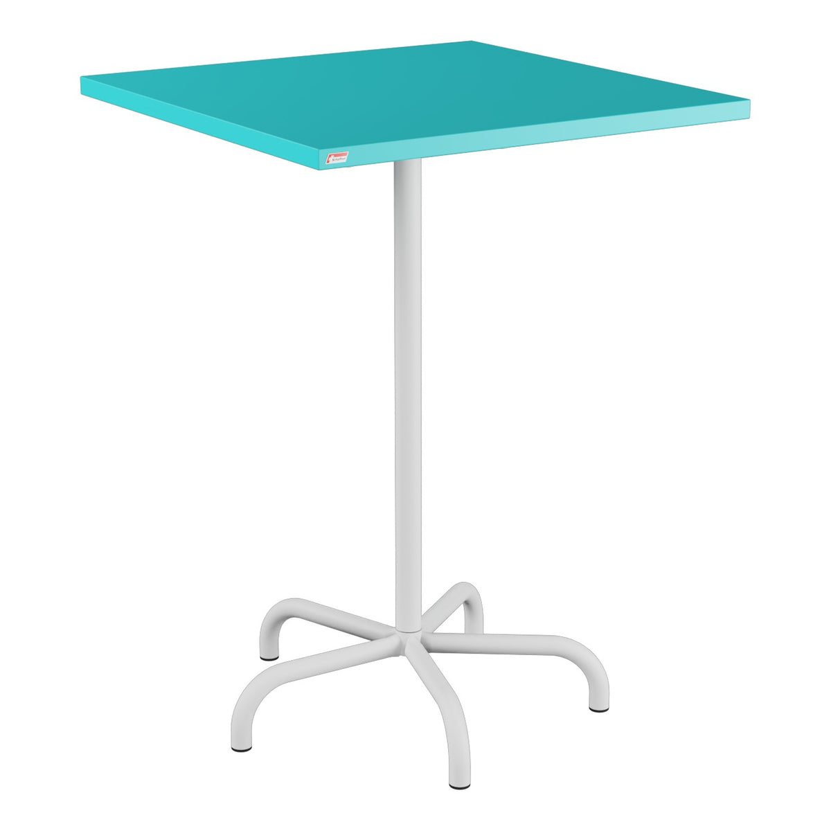 Schaffner Säntis Table haute rabattable 80x80cm h:110cm – Turquoise 58 / Gris Argent 78