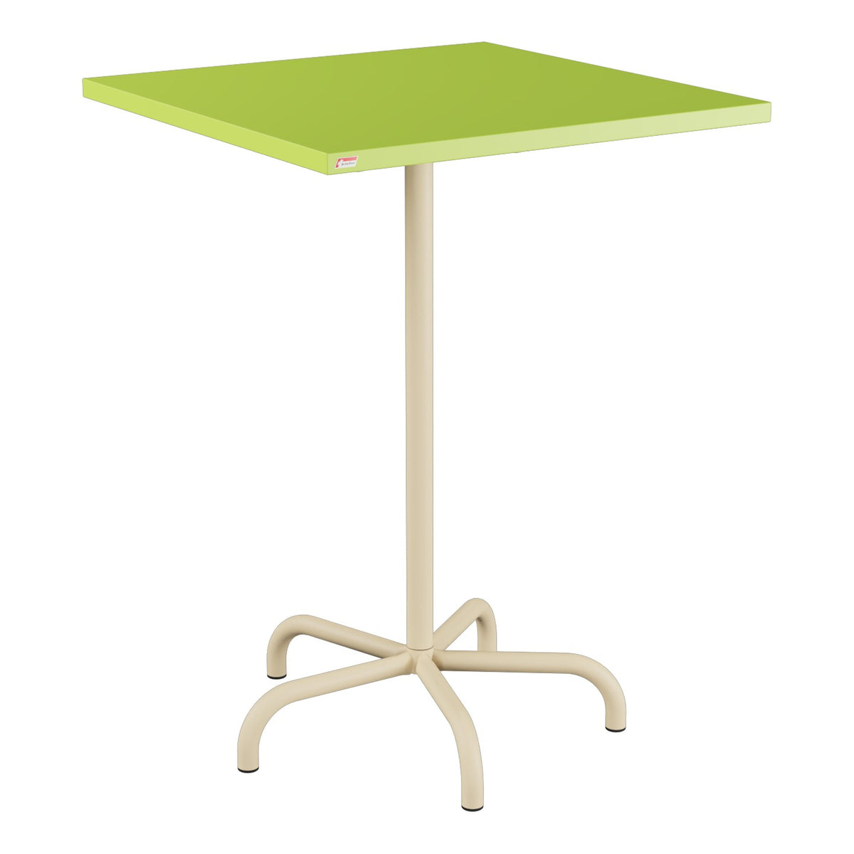 Schaffner Säntis Table haute rabattable 80x80cm h:110cm – Vert clair 63 / Marron Pastel 83