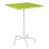 Schaffner Säntis Table haute rabattable 80x80cm h:110cm – Vert clair 63 / Blanc 90