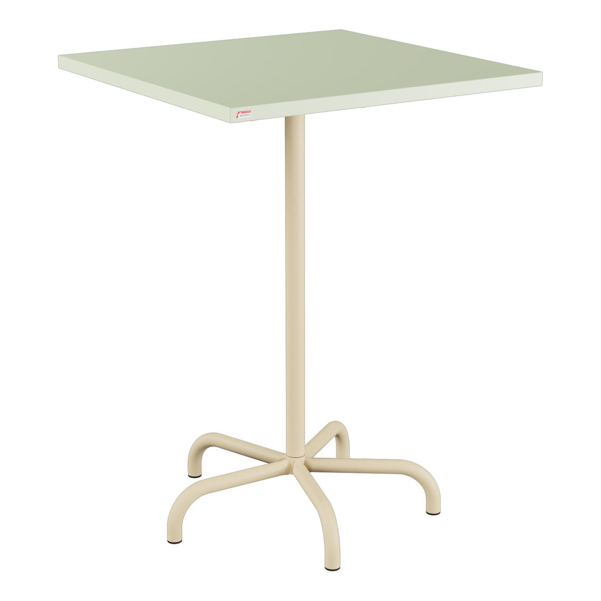Schaffner Säntis Table haute rabattable 80x80cm h:110cm – Vert Pastel 64 / Marron Pastel 83