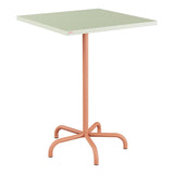 Schaffner Säntis Table haute rabattable 80x80cm h:110cm – Vert Pastel 64 / Terracotta 84