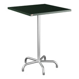 Schaffner Säntis Table haute rabattable 80x80cm h:110cm – Vert Sapin 66 / Galvanisé à chaud 02