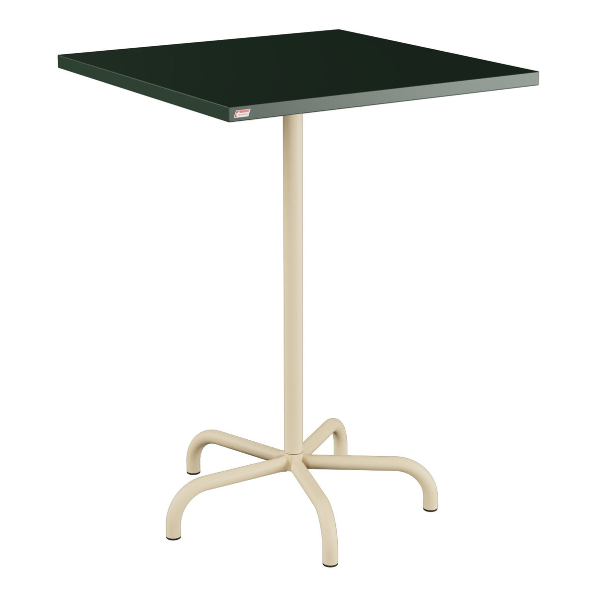 Schaffner Säntis Table haute rabattable 80x80cm h:110cm – Vert Sapin 66 / Marron Pastel 83