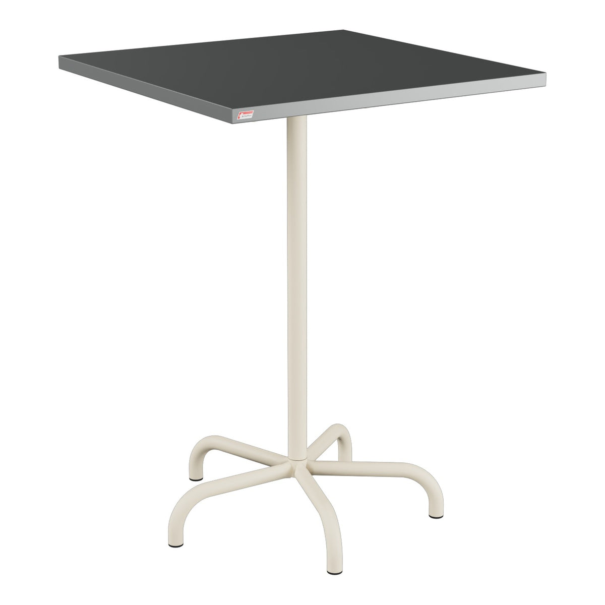 Schaffner Säntis Table haute rabattable 80x80cm h:110cm – Graphite 73 / Sable Pastel 15