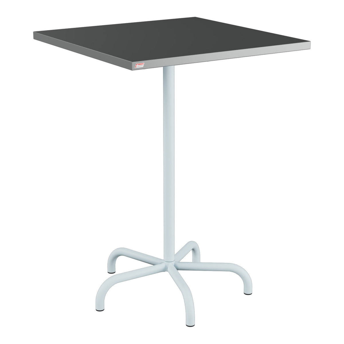 Schaffner Säntis Table haute rabattable 80x80cm h:110cm – Graphite 73 / Bleu Pastel 51