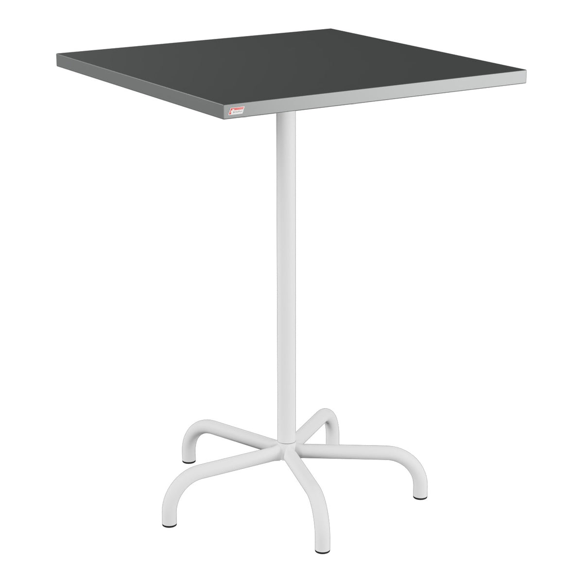 Schaffner Säntis Table haute rabattable 80x80cm h:110cm – Graphite 73 / Blanc 90