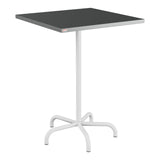 Schaffner Säntis Table haute rabattable 80x80cm h:110cm – Graphite 73 / Blanc 90
