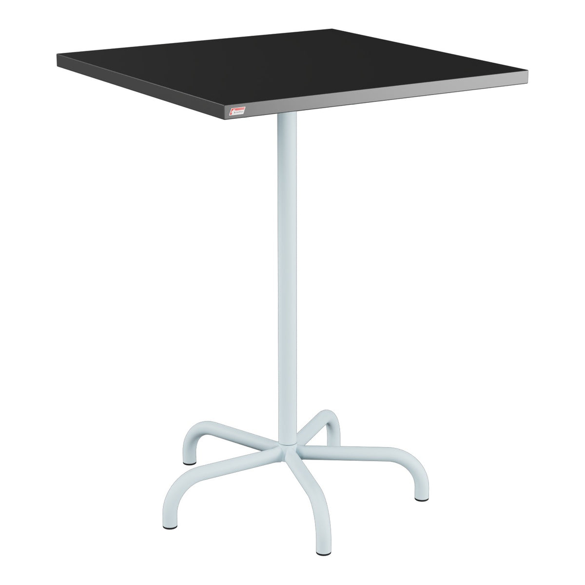 Schaffner Säntis Table haute rabattable 80x80cm h:110cm – Anthracite 77 / Bleu Pastel 51