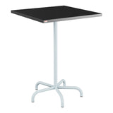 Schaffner Säntis Table haute rabattable 80x80cm h:110cm – Anthracite 77 / Bleu Pastel 51