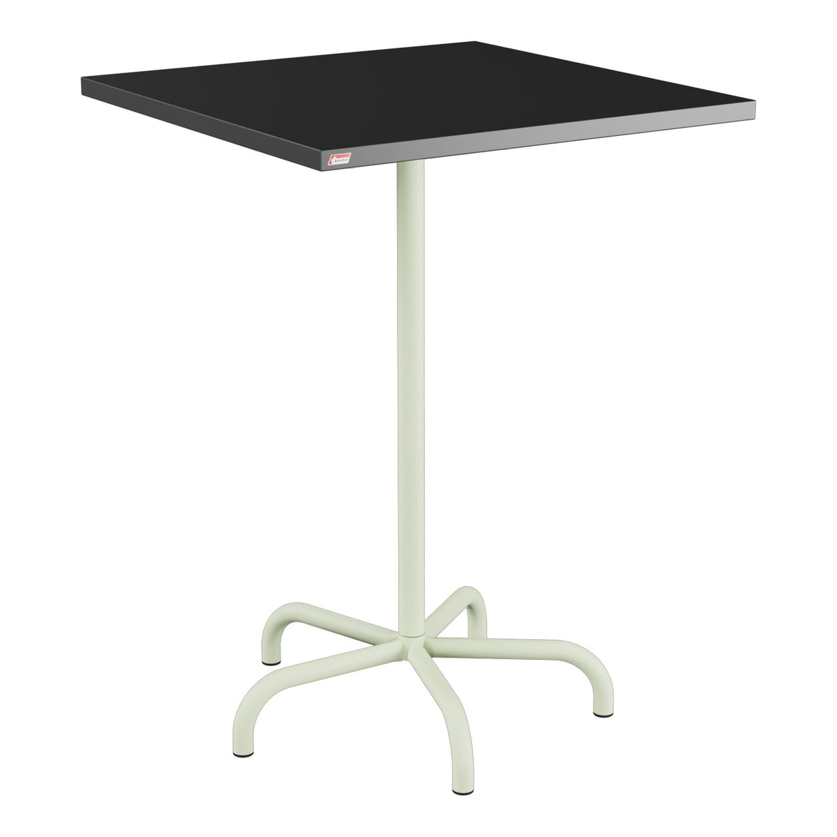 Schaffner Säntis Table haute rabattable 80x80cm h:110cm – Anthracite 77 / Vert Pastel 64