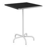 Schaffner Säntis Table haute rabattable 80x80cm h:110cm – Anthracite 77 / Gris Argent 78
