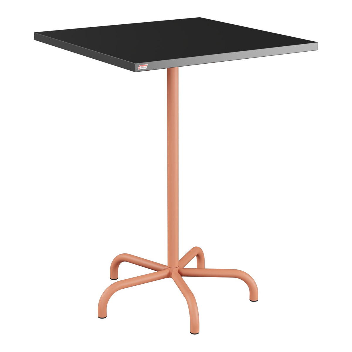 Schaffner Säntis Table haute rabattable 80x80cm h:110cm – Anthracite 77 / Terracotta 84