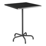 Schaffner Säntis Table haute rabattable 80x80cm h:110cm – Anthracite 77 / Noir 91