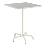 Schaffner Säntis Table haute rabattable 80x80cm h:110cm – Gris Argent 78 / Vert Pastel 64