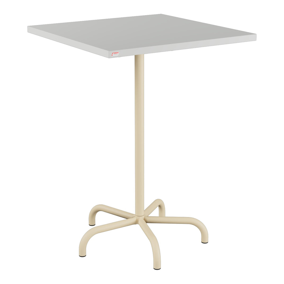 Schaffner Säntis Table haute rabattable 80x80cm h:110cm – Gris Argent 78 / Marron Pastel 83