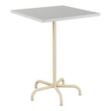 Schaffner Säntis Table haute rabattable 80x80cm h:110cm – Gris Argent 78 / Marron Pastel 83