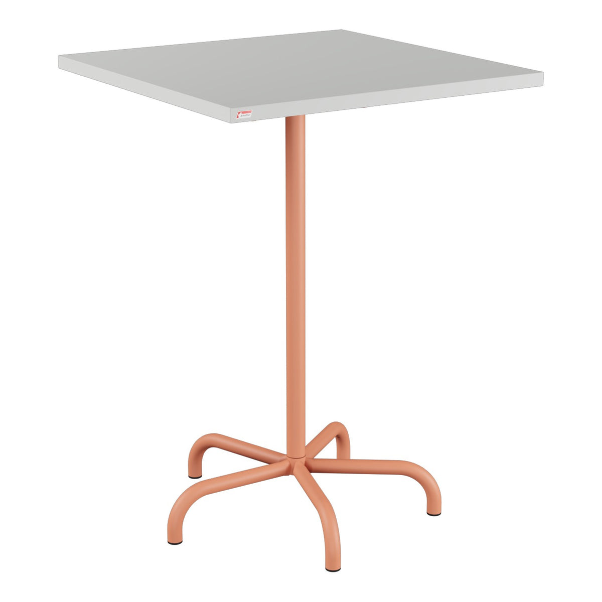 Schaffner Säntis Table haute rabattable 80x80cm h:110cm – Gris Argent 78 / Terracotta 84