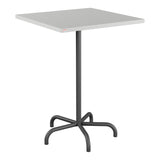 Schaffner Säntis Table haute rabattable 80x80cm h:110cm – Gris Argent 78 / Noir 91