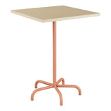 Schaffner Säntis Table haute rabattable 80x80cm h:110cm – Marron Pastel 83 / Terracotta 84