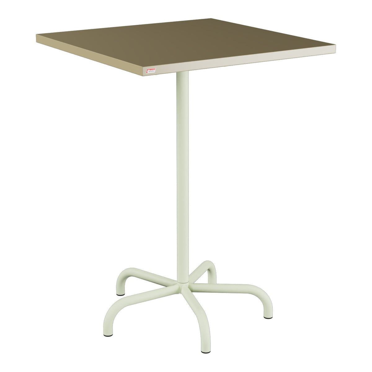 Schaffner Säntis Table haute rabattable 80x80cm h:110cm – Champagne 85 / Vert Pastel 64