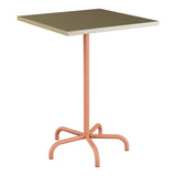 Schaffner Säntis Table haute rabattable 80x80cm h:110cm – Champagne 85 / Terracotta 84