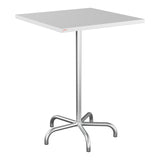 Schaffner Säntis Table haute rabattable 80x80cm h:110cm – Blanc 90 / Galvanisé à chaud 02