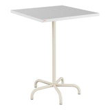 Schaffner Säntis Table haute rabattable 80x80cm h:110cm – Blanc 90 / Sable Pastel 15