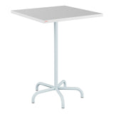 Schaffner Säntis Table haute rabattable 80x80cm h:110cm – Blanc 90 / Bleu Pastel 51