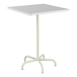 Schaffner Säntis Table haute rabattable 80x80cm h:110cm – Blanc 90 / Vert Pastel 64