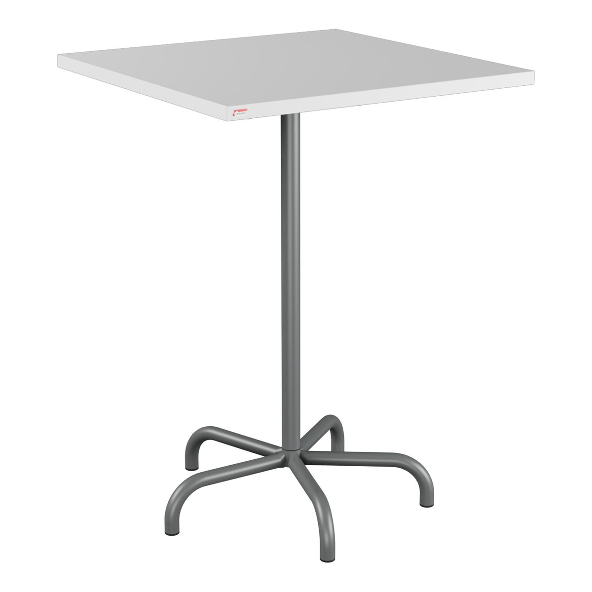 Schaffner Säntis Table haute rabattable 80x80cm h:110cm – Blanc 90 / Graphite 73