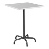 Schaffner Säntis Table haute rabattable 80x80cm h:110cm – Blanc 90 / Anthracite 77