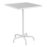 Schaffner Säntis Table haute rabattable 80x80cm h:110cm – Blanc 90 / Gris Argent 78