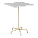 Schaffner Säntis Table haute rabattable 80x80cm h:110cm – Blanc 90 / Marron Pastel 83