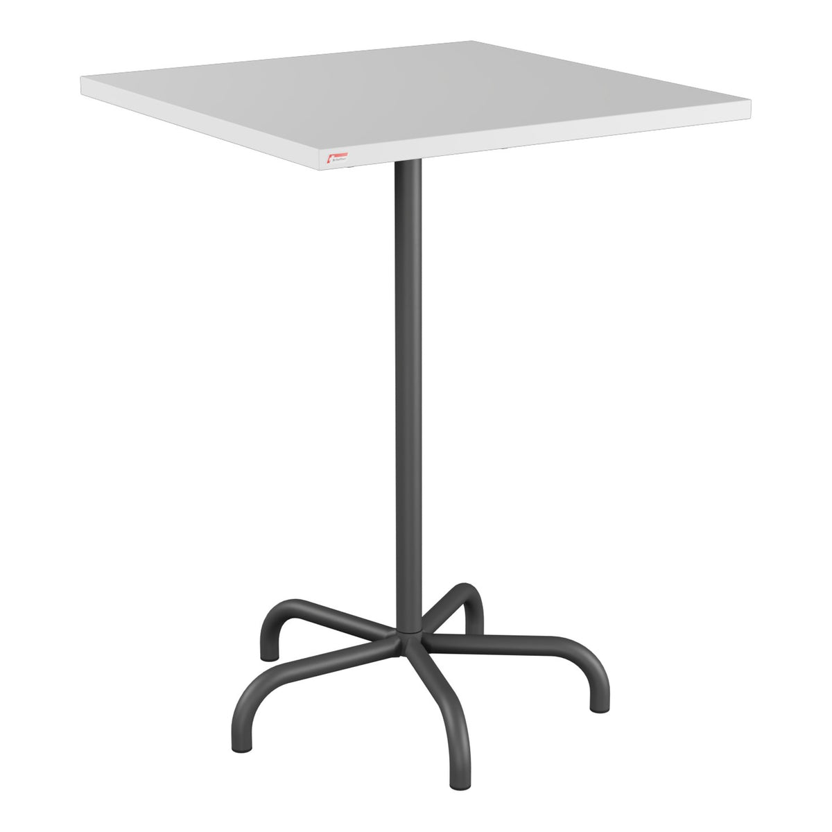 Schaffner Säntis Table haute rabattable 80x80cm h:110cm – Blanc 90 / Noir 91