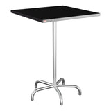 Schaffner Säntis Table haute rabattable 80x80cm h:110cm – Noir 91 / Galvanisé à chaud 02