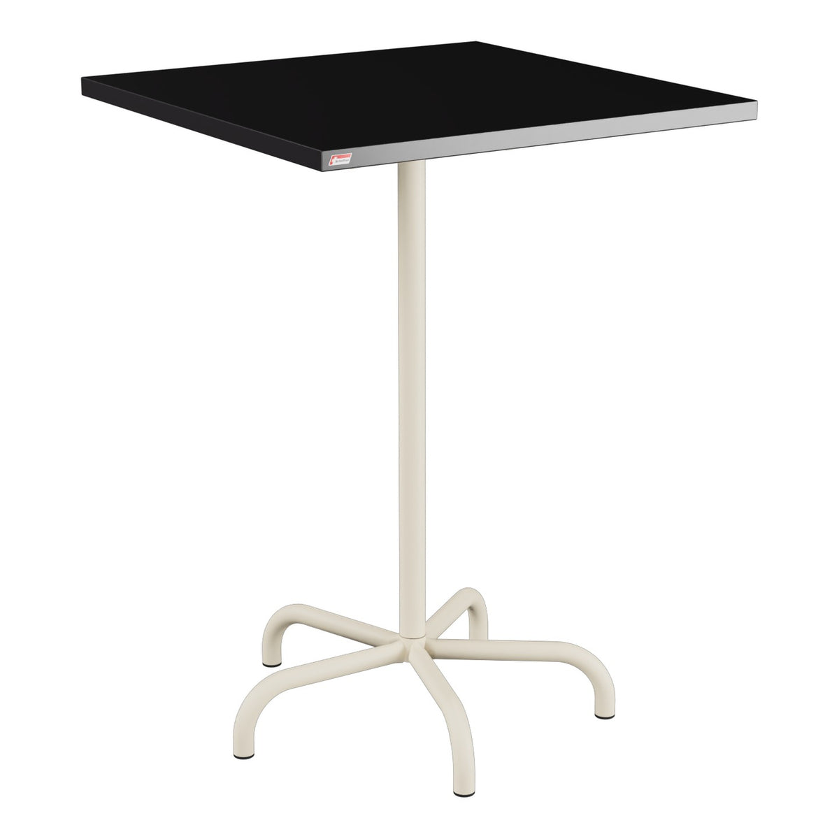 Schaffner Säntis Table haute rabattable 80x80cm h:110cm – Noir 91 / Sable Pastel 15