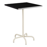 Schaffner Säntis Table haute rabattable 80x80cm h:110cm – Noir 91 / Sable Pastel 15