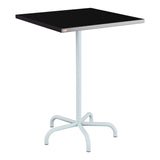 Schaffner Säntis Table haute rabattable 80x80cm h:110cm – Noir 91 / Bleu Pastel 51