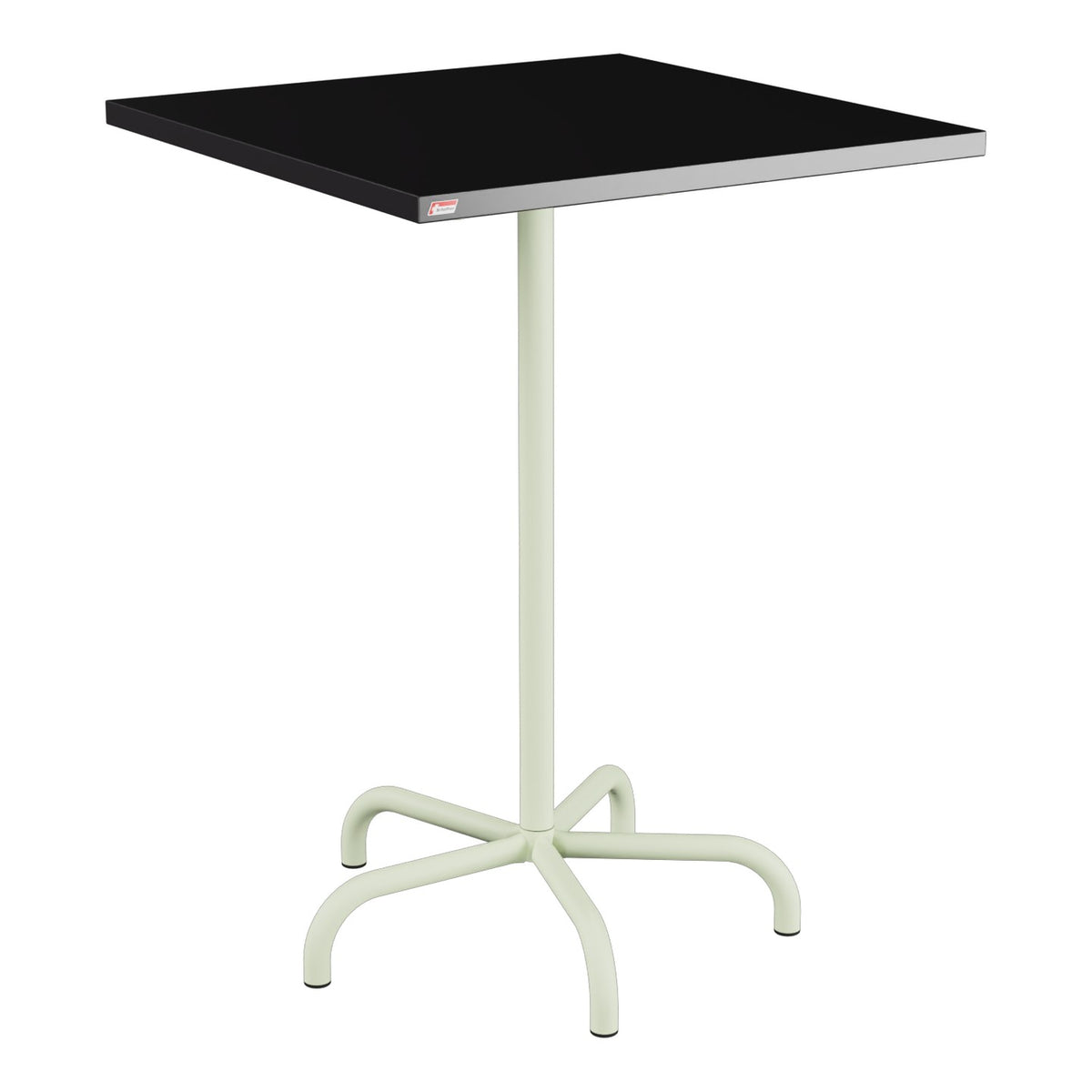 Schaffner Säntis Table haute rabattable 80x80cm h:110cm – Noir 91 / Vert Pastel 64