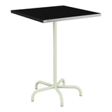 Schaffner Säntis Table haute rabattable 80x80cm h:110cm – Noir 91 / Vert Pastel 64