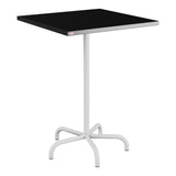 Schaffner Säntis Table haute rabattable 80x80cm h:110cm – Noir 91 / Gris Argent 78