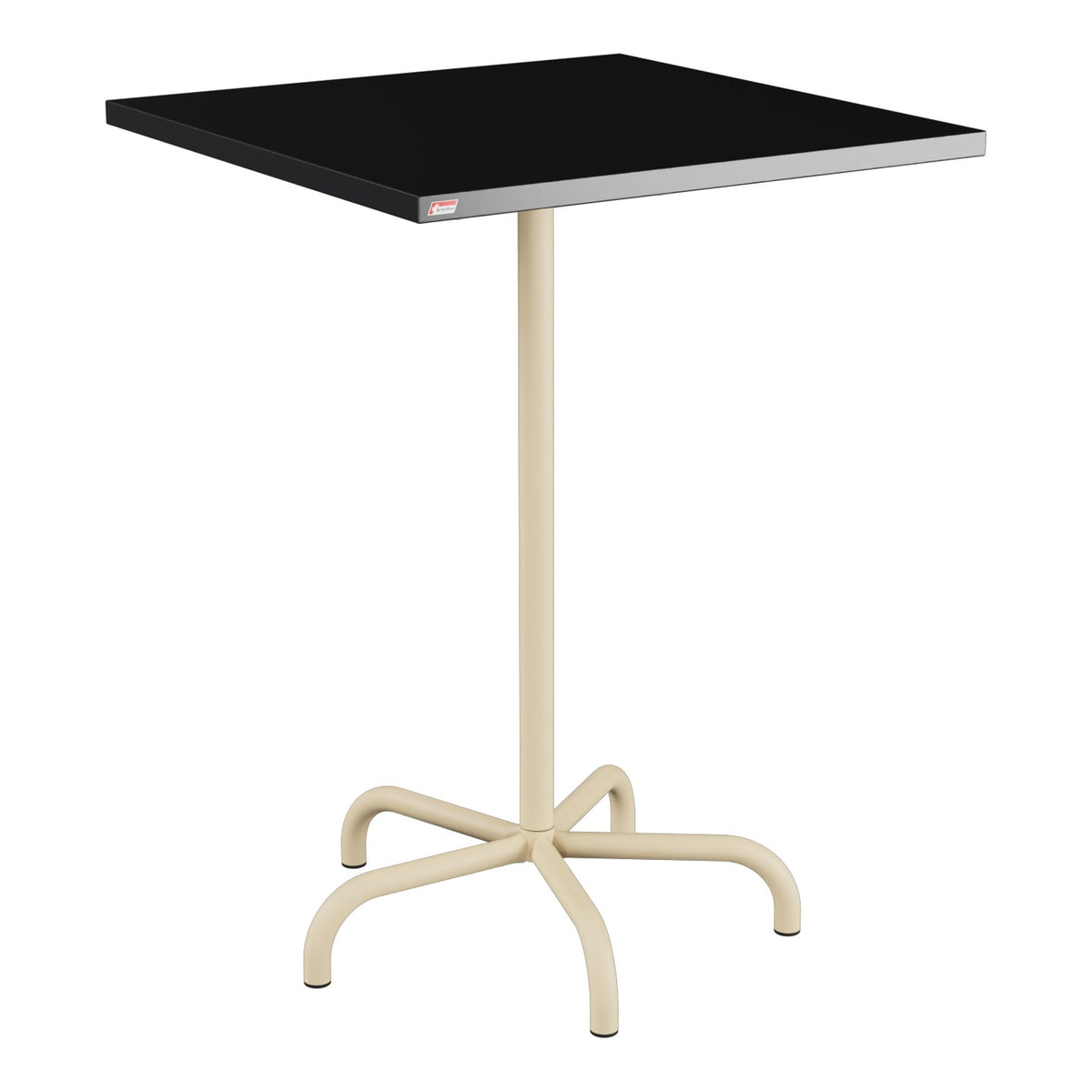 Schaffner Säntis Table haute rabattable 80x80cm h:110cm – Noir 91 / Marron Pastel 83