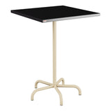 Schaffner Säntis Table haute rabattable 80x80cm h:110cm – Noir 91 / Marron Pastel 83