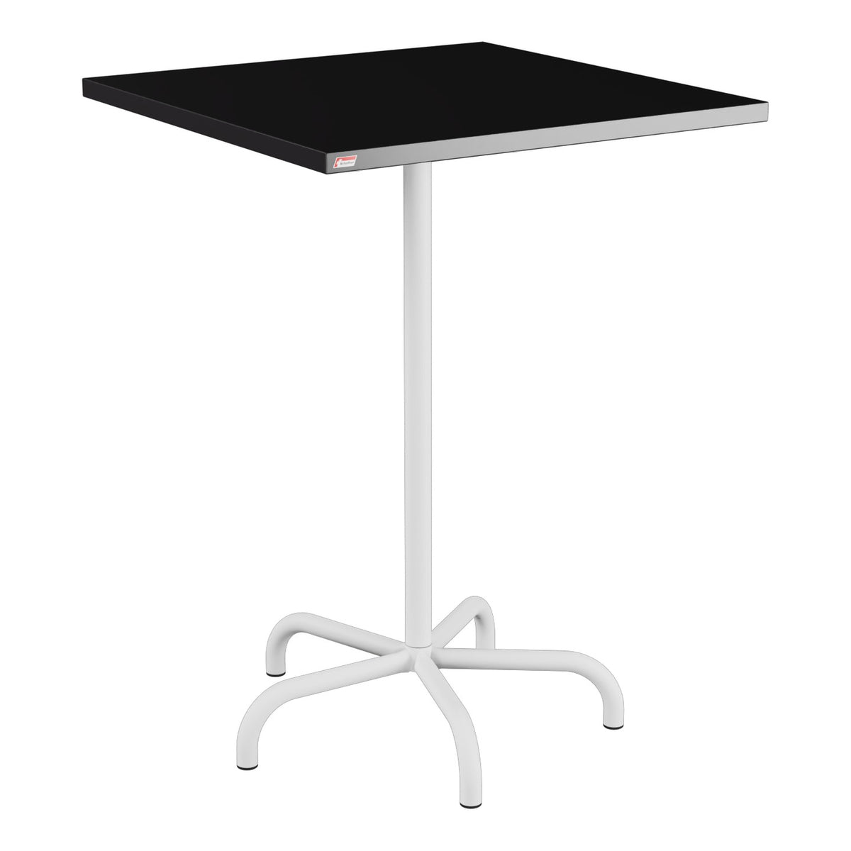 Schaffner Säntis Table haute rabattable 80x80cm h:110cm – Noir 91 / Blanc 90
